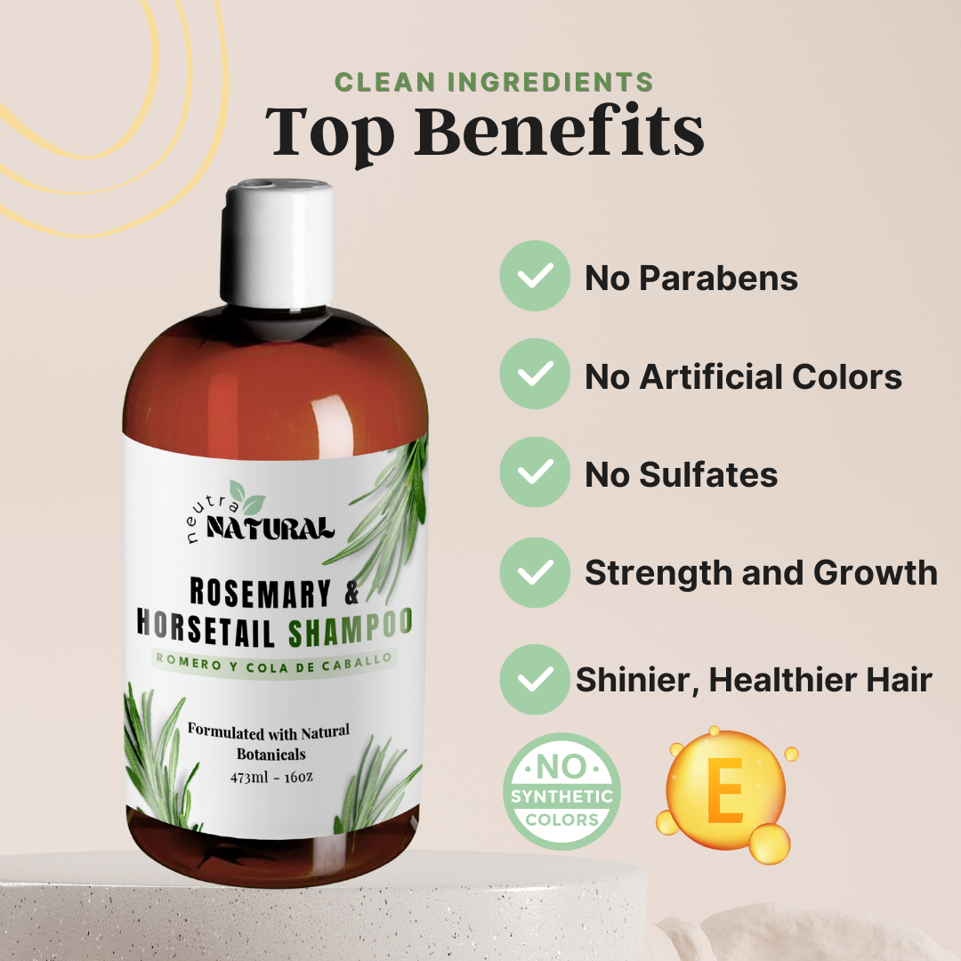 Hair Growth Bundle- Shampoo and Conditioner Rosemary & Horsetail, Neutra Natural Hair Growth Oil.