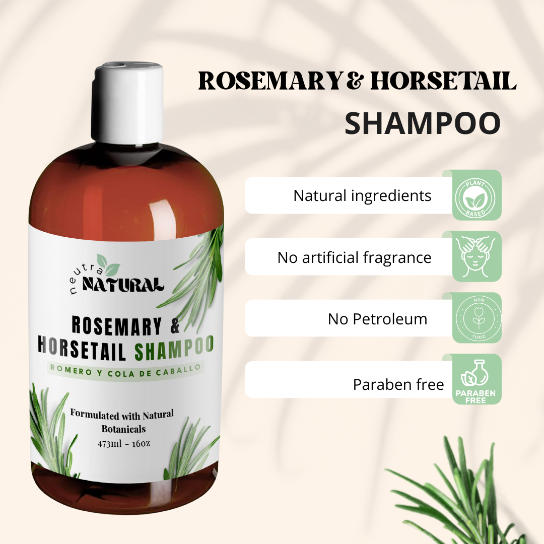 Hair Growth Bundle- Shampoo and Conditioner Rosemary & Horsetail, Neutra Natural Hair Growth Oil.