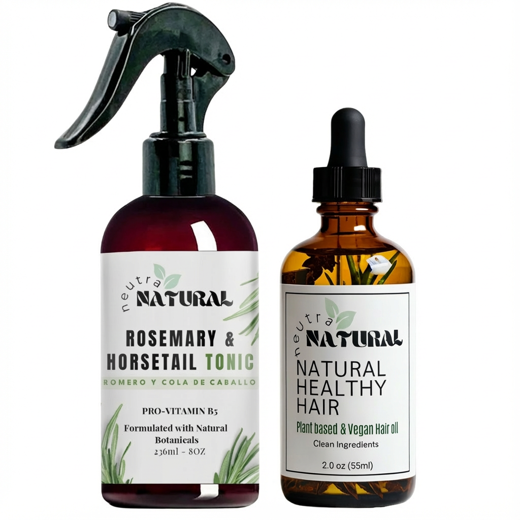 Neutra Natural- Duo de Tonico con Aceite Herbal Para el cabello.