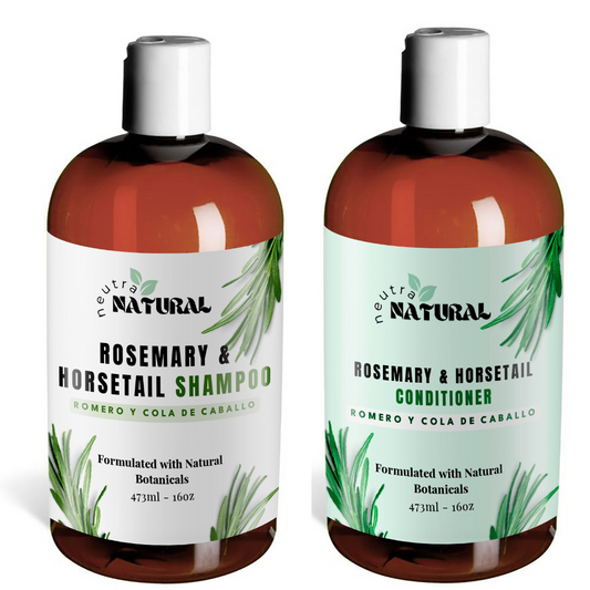 Natural Ingredients Hair Growth Bundle- Shampoo and Conditioner Rosemary & Horsetail,