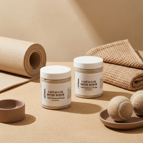 Exfoliante vegano para manchas, estrías, cicatrices y acne en el cuerpo.