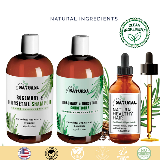Natural Hair Growth Shampoo  & Conditioner , Hair oil bundle
