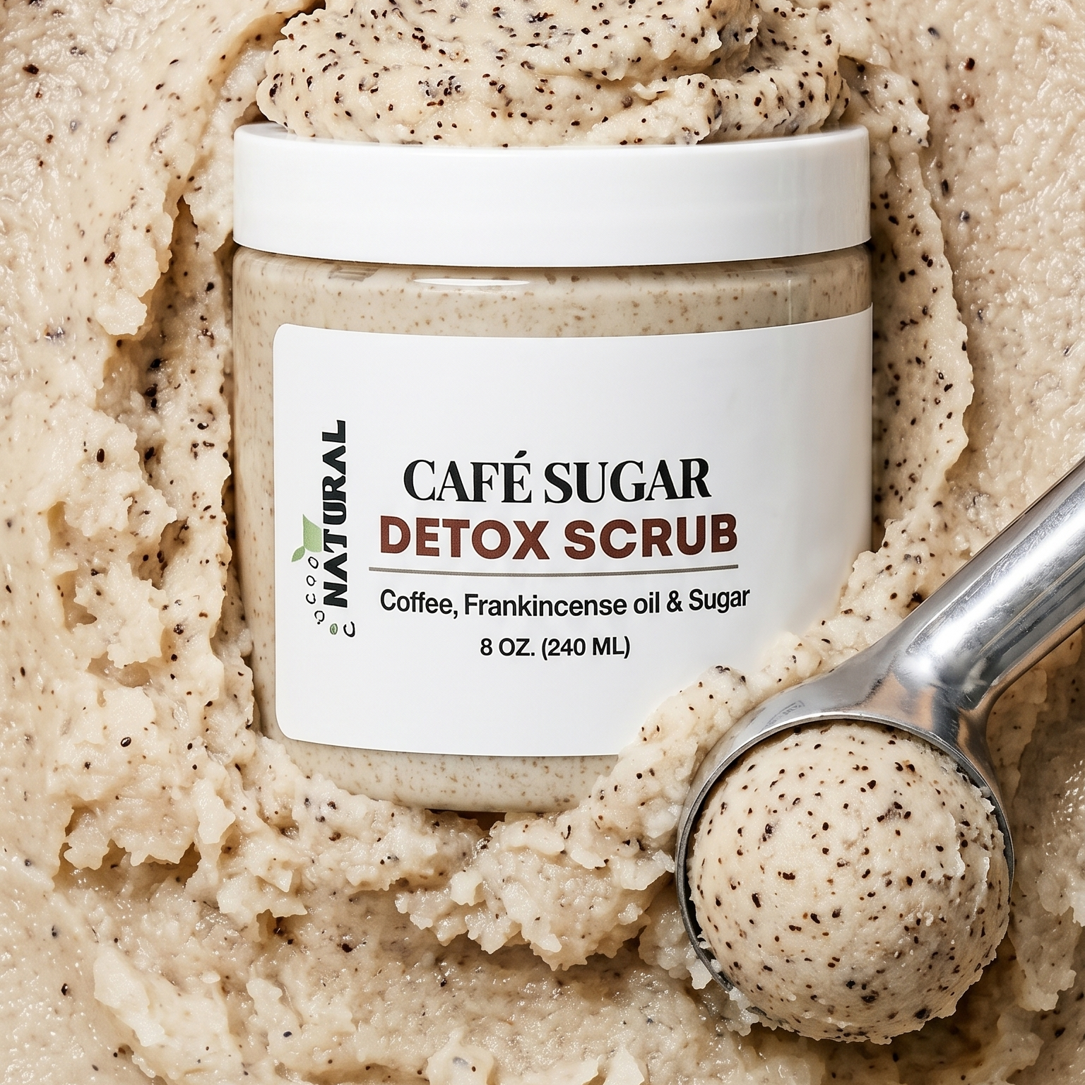 Exfoliante vegano para manchas, estrías, cicatrices y acne en el cuerpo.