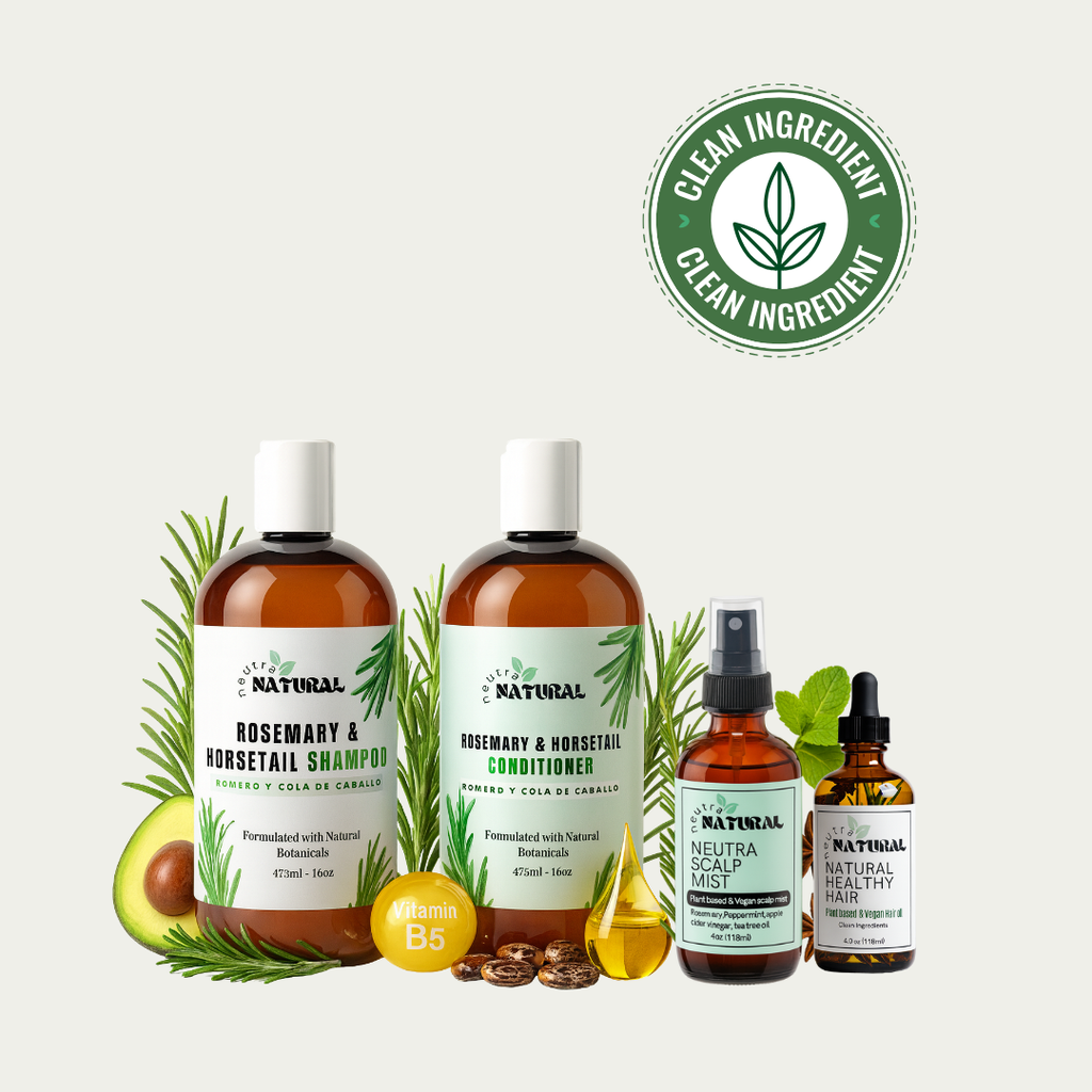 Kit Herbal  de crecimiento , caspa y cabello maltratado con romero y cola de caballo.