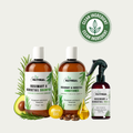 Kit Herbal  de crecimiento para cabello graso con romero y cola de caballo.