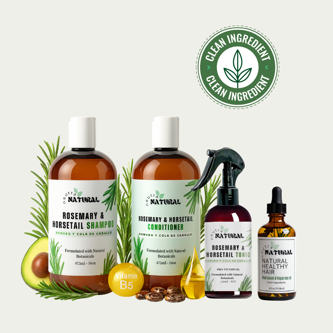 Full Kit Herbal  de crecimiento y cabello maltratado con romero y cola de caballo.