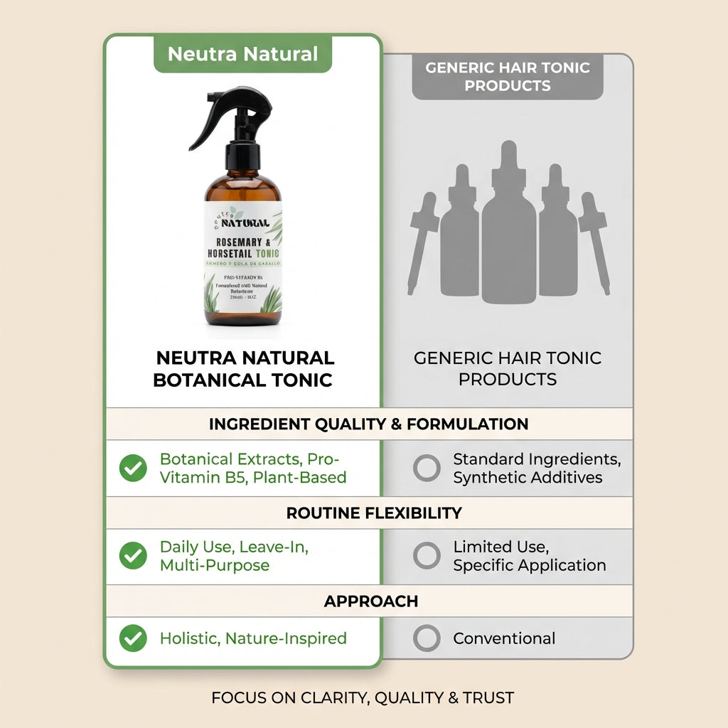 Neutra Natural Tonico para el cuero cabelludo con romero y cola de caballo, Vitamina B5