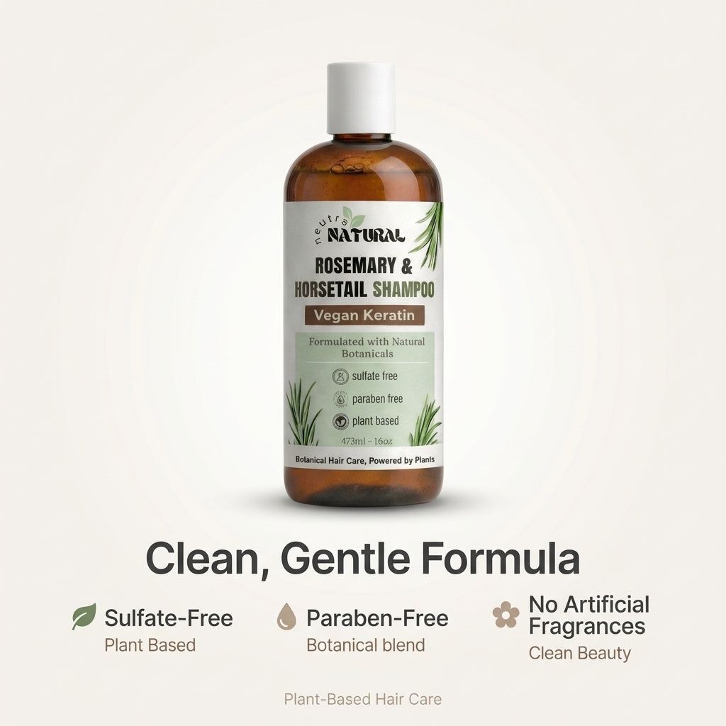 Neutra natural Kit herbal de shampoo y acondicionador con Keratina vegana, romero y cola de caballo.